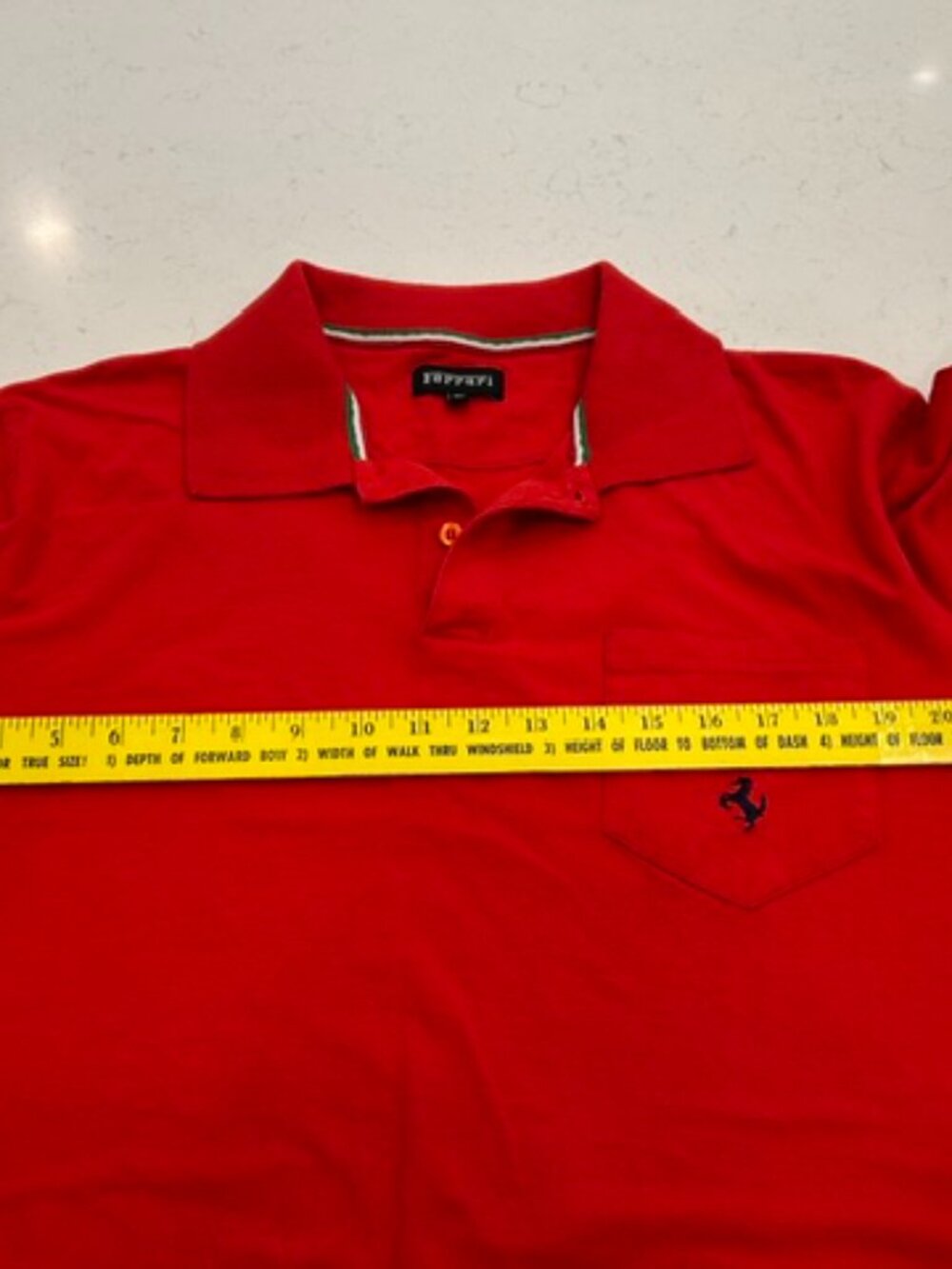 Ferrari Polo Shirt Mens XL Red Pocket Embroidered Prancing Horse Italy - Picture 6 of 11